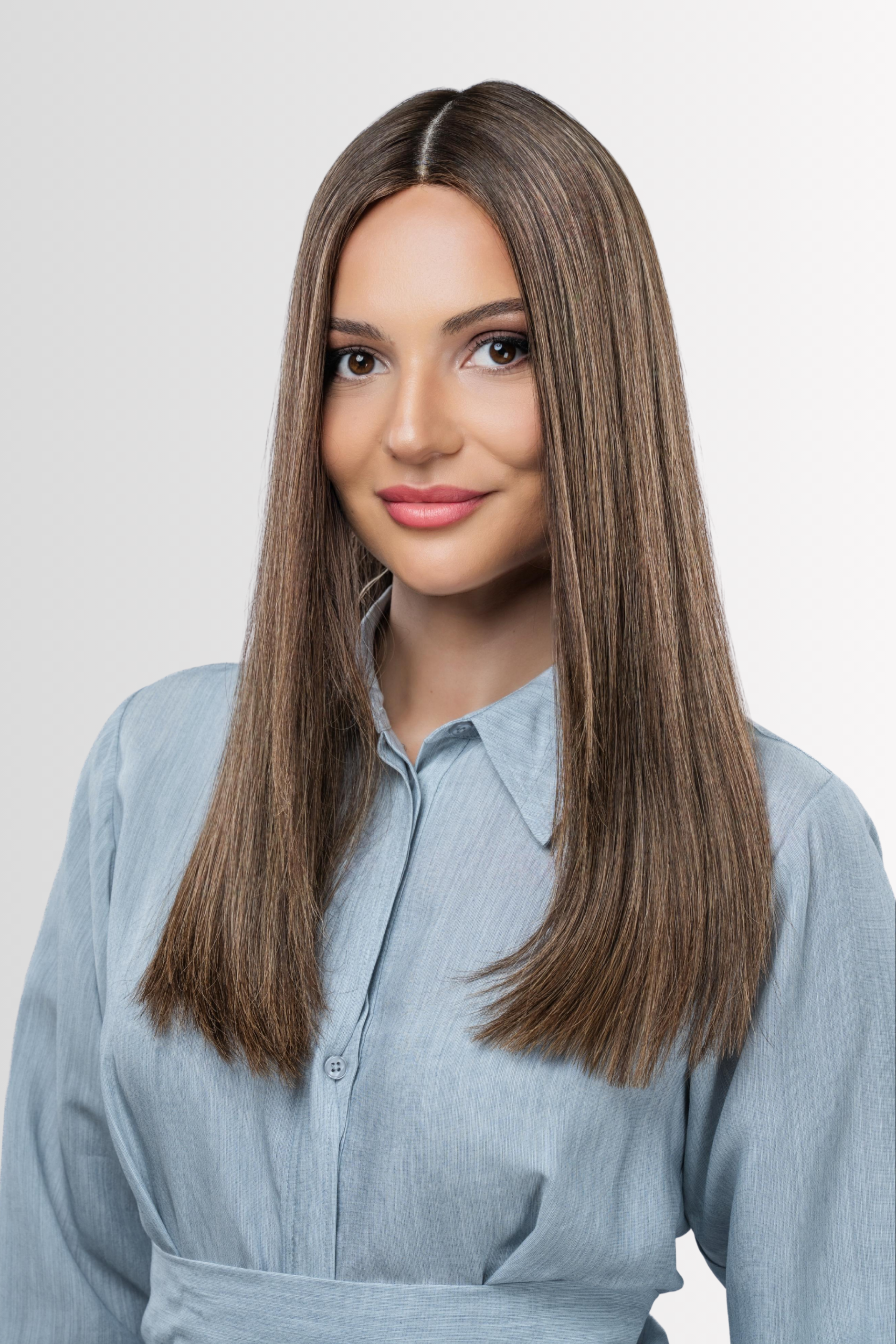 Skintop Wig in Ash Brown