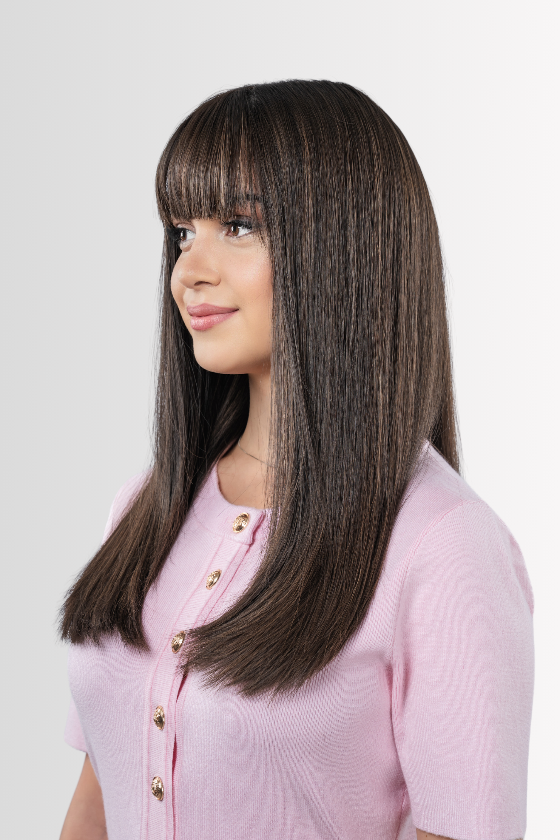 Skintop Wig in Dark Brown