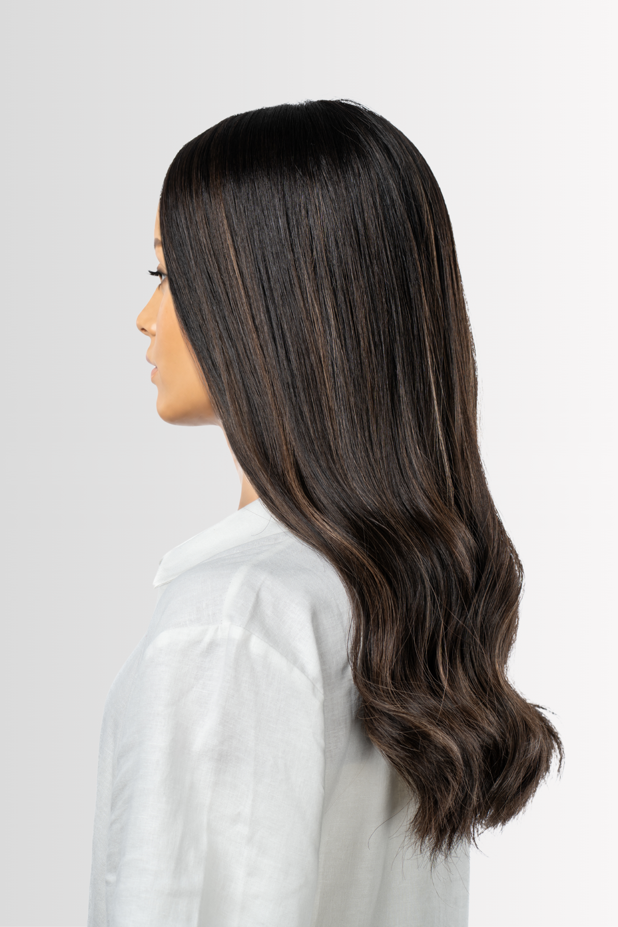 Lace KIppah Fall in Rooted Dark Caramel