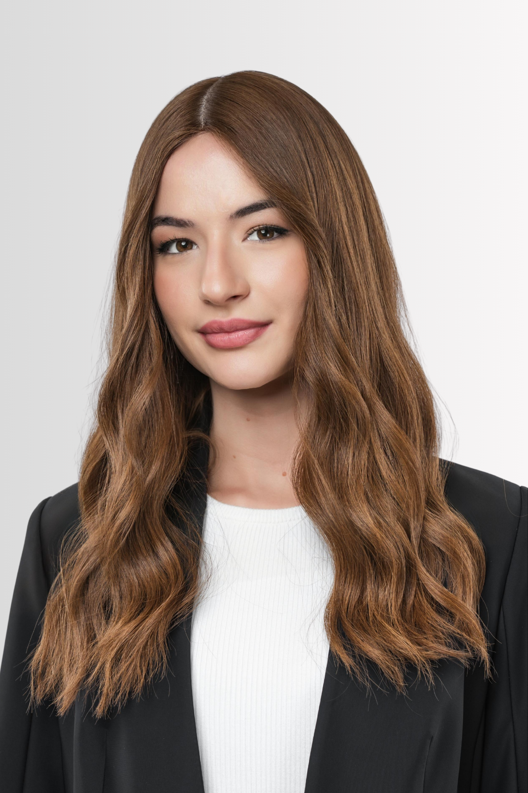Skintop Wig in Auburn Brown