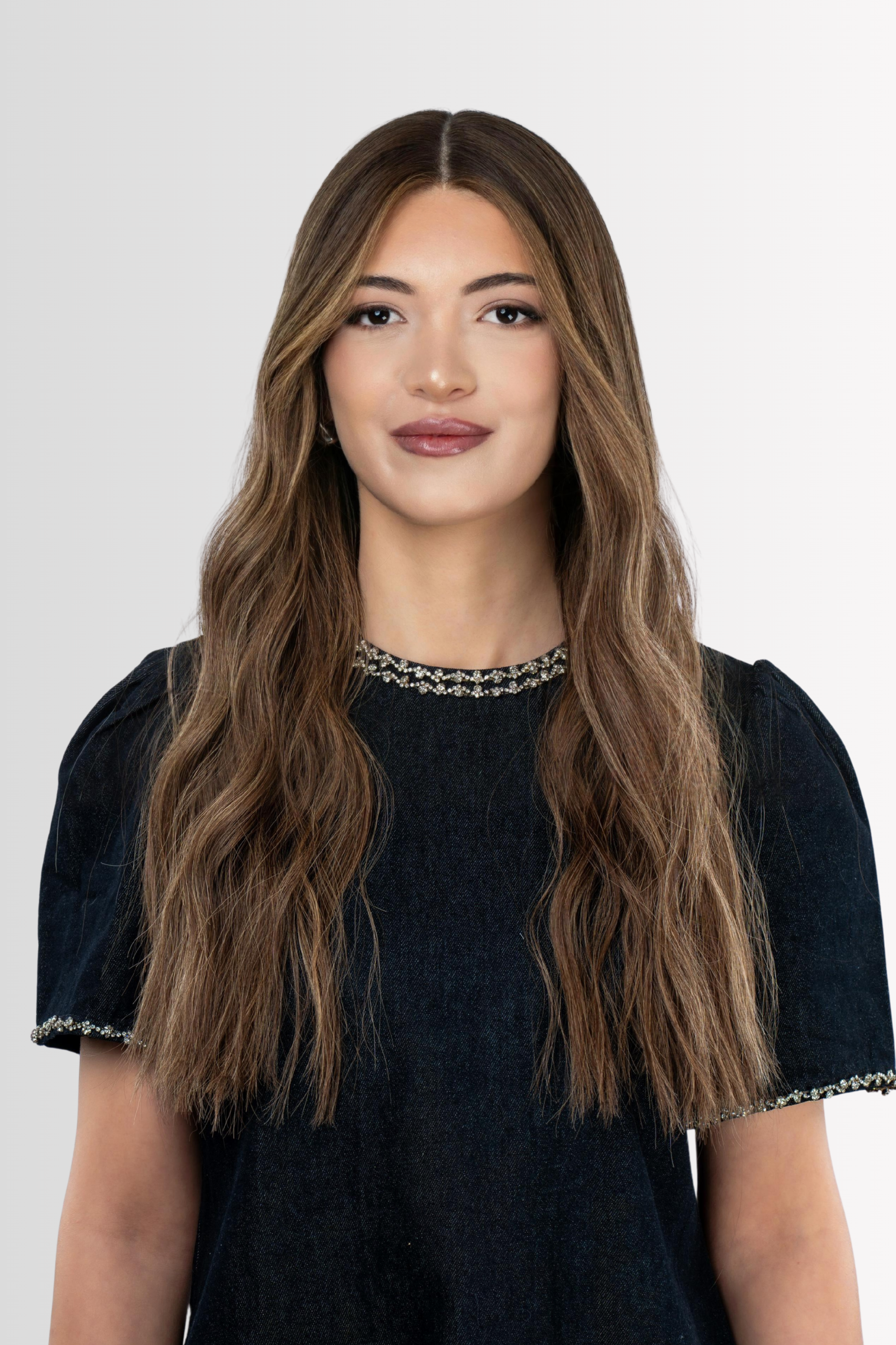 Hand-tied Lacetop Wig in Rooted Ash Brown
