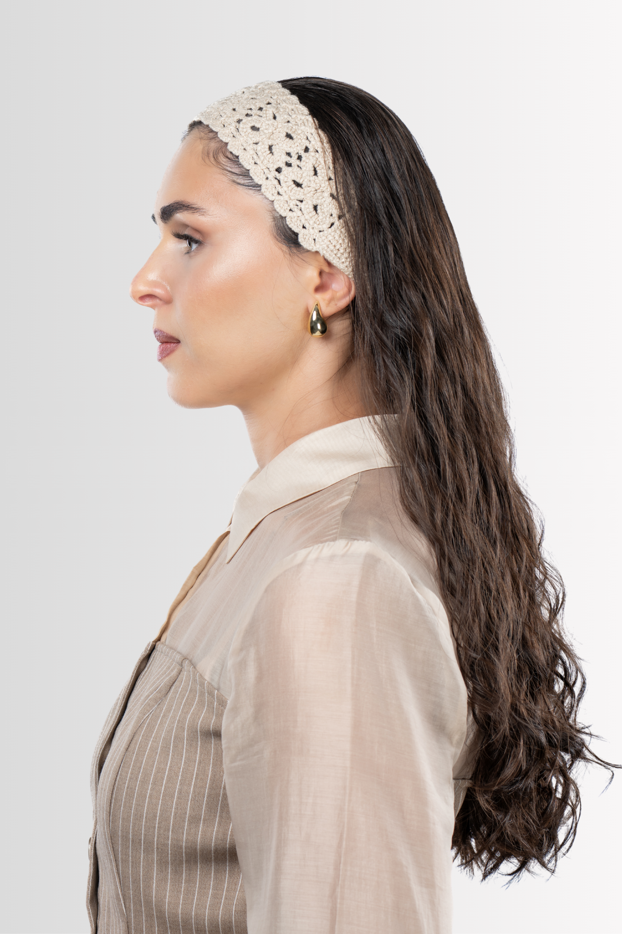 Air-Dried Bandfall Wig in Dark Brown