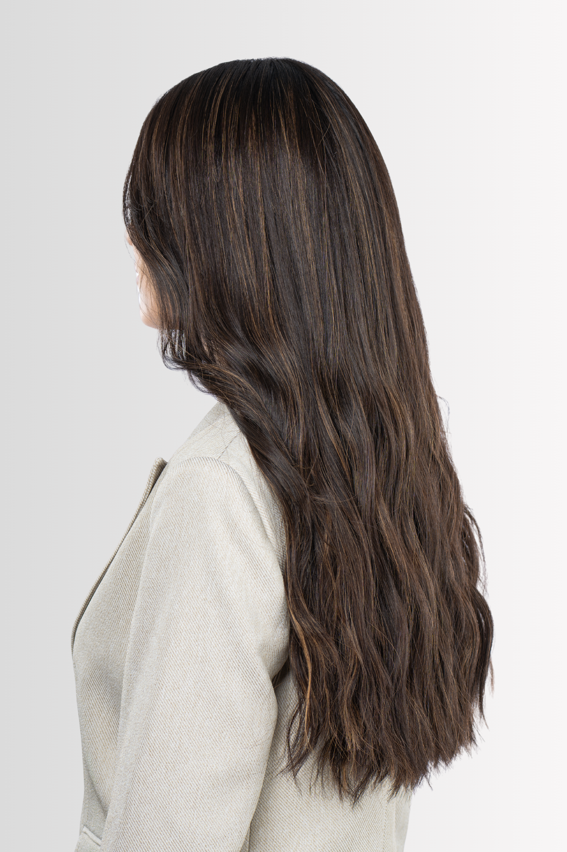 Hand-tied Lacetop Wig in Dark Caramel