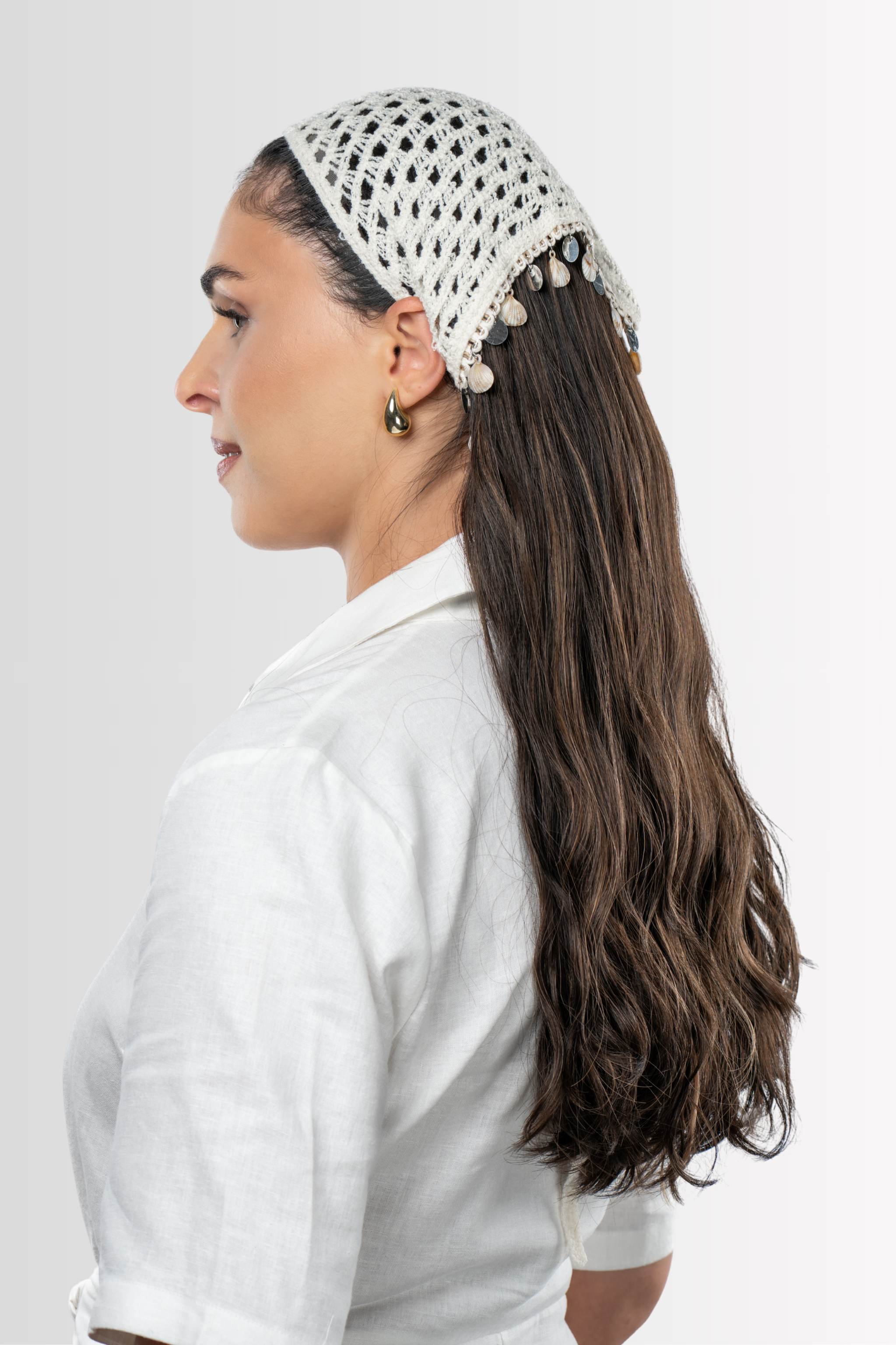Air-Dried Bandfall Wig in Rooted Dark Caramel