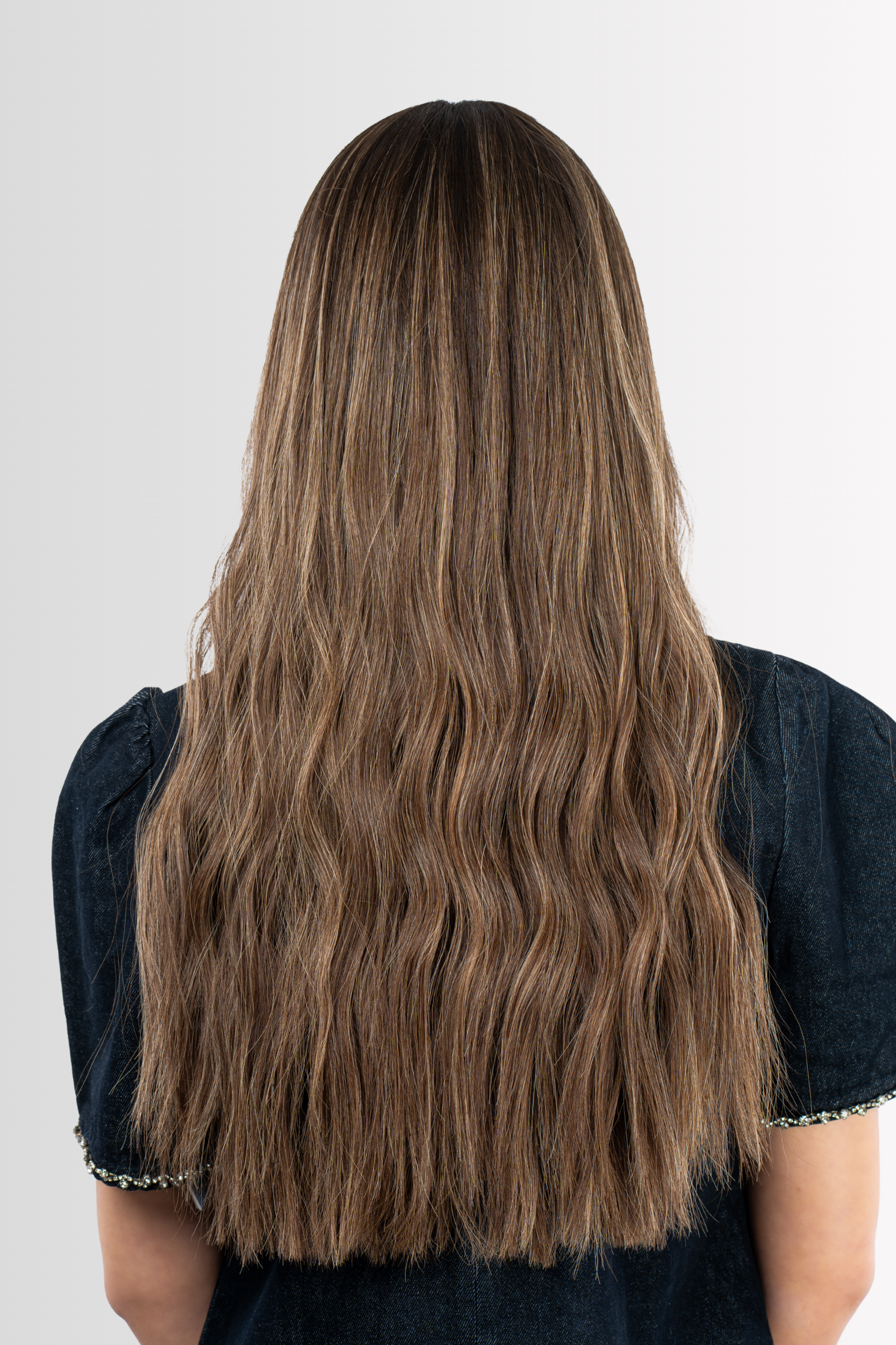 Hand-tied Lacetop Wig in Rooted Ash Brown