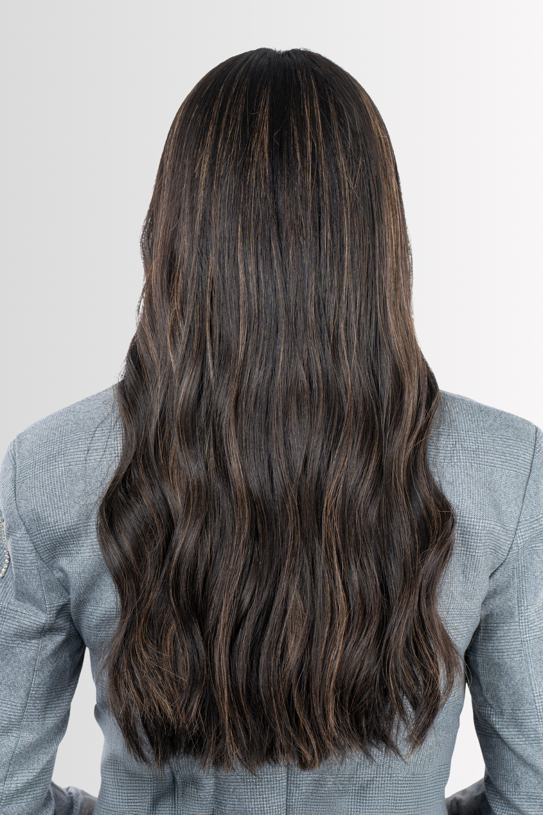 Hand-tied Lacetop Wig in Espresso Highlights