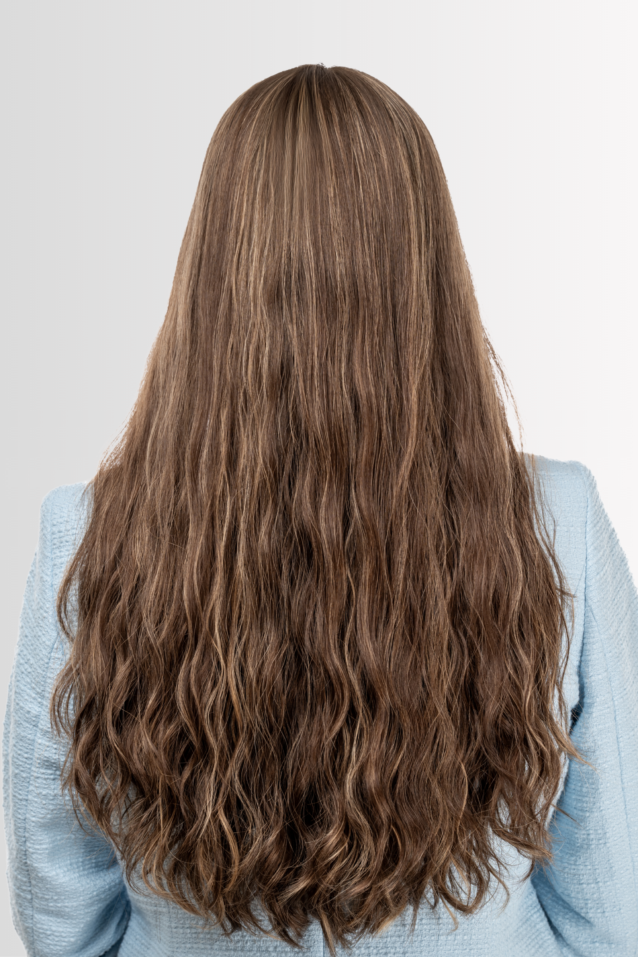 Air-Dried Lacetop in Light Brown Highlight